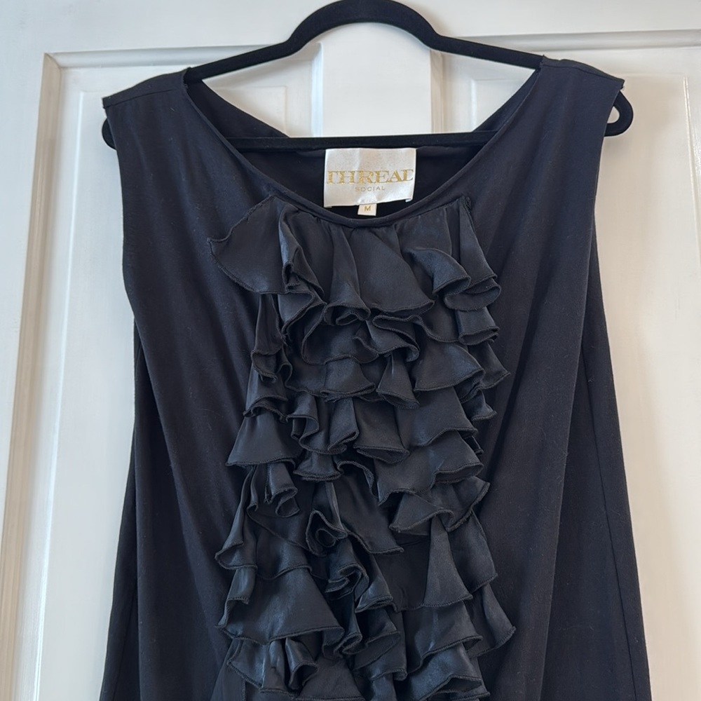 Thread Social Black Ruffle Dress - Picture 7 of 16